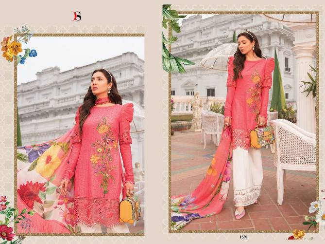 Deepsy Maria B Lawn 22 Vol 3 New Festive Wear Embroidery Pakistani Salwar Suits Collection